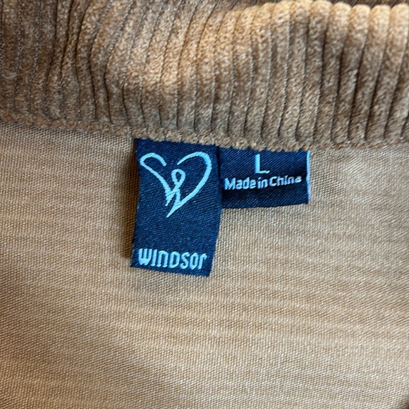 Windsor Brown Crop Corduroy Light Coat | Size Large - Picture 7 of 8